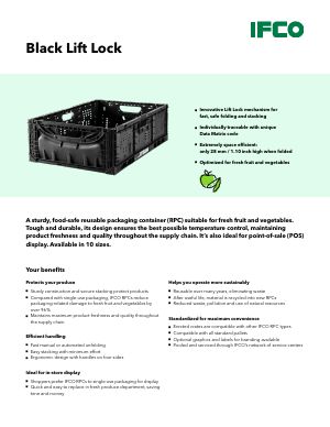 Data sheets: Black Lift Lock
