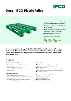 Data sheets: IFCO Plastic pallet